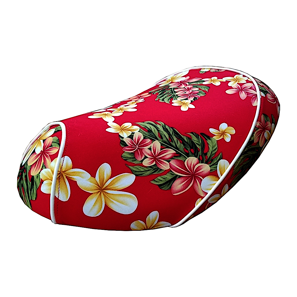 Honda Metropolitan Hawaiian Red Flowers Floral piping Seat Cover